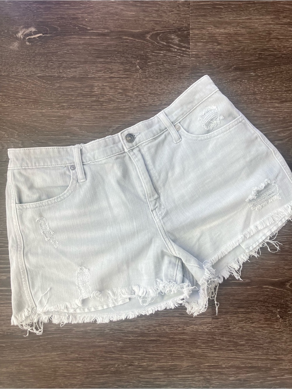 aerie Distressed Daydream Denim Jean Shorts